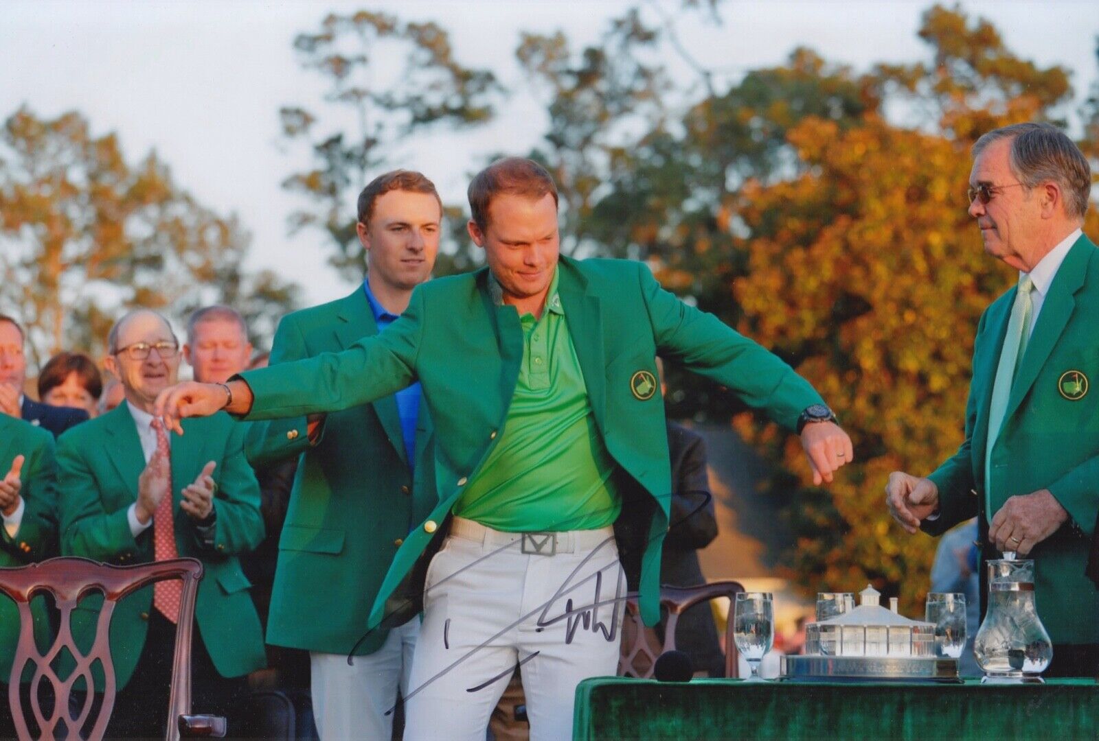 DANNY WILLETT HAND SIGNED 12X8 Photo Poster painting GOLF AUTOGRAPH MASTERS 4