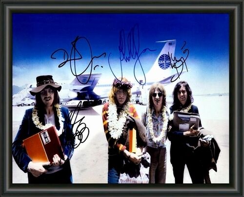 LED ZEPPELIN BAND PLANT / PAGE - A4 SIGNED / AUTOGRAPH Photo Poster painting POSTER -  POST