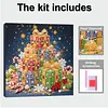 DIY Special Shape Diamond Painting Pearl Art With Inner Frame Kit 25x25cm(Christmas Gift Tree)