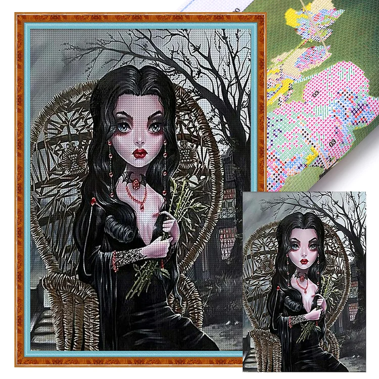 Mysterious Woman - Printed Cross Stitch 11CT 50*70CM