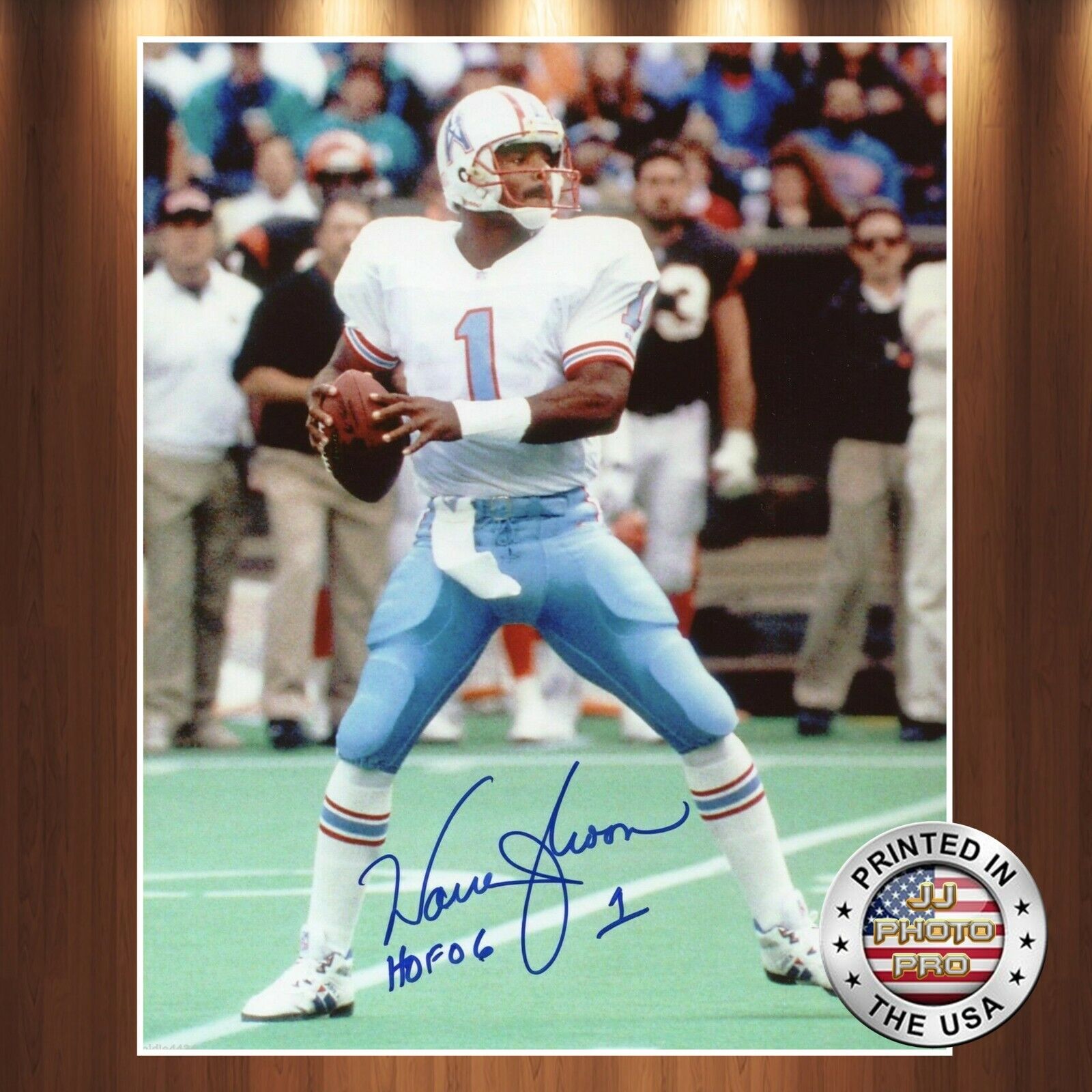 Warren Moon Autographed Signed 8x10 Photo Poster painting (HOF Oilers) REPRINT