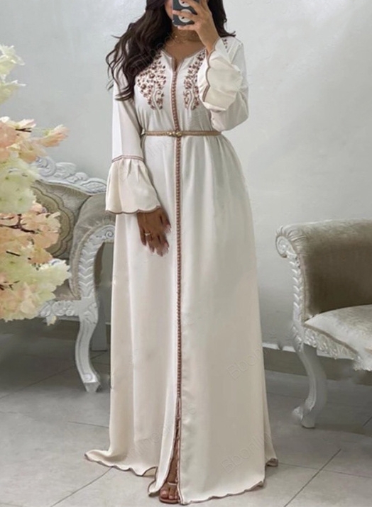 Women's Fashion Pearl Embellished Robe Dress | Oxredo Shop Ramadan Sale