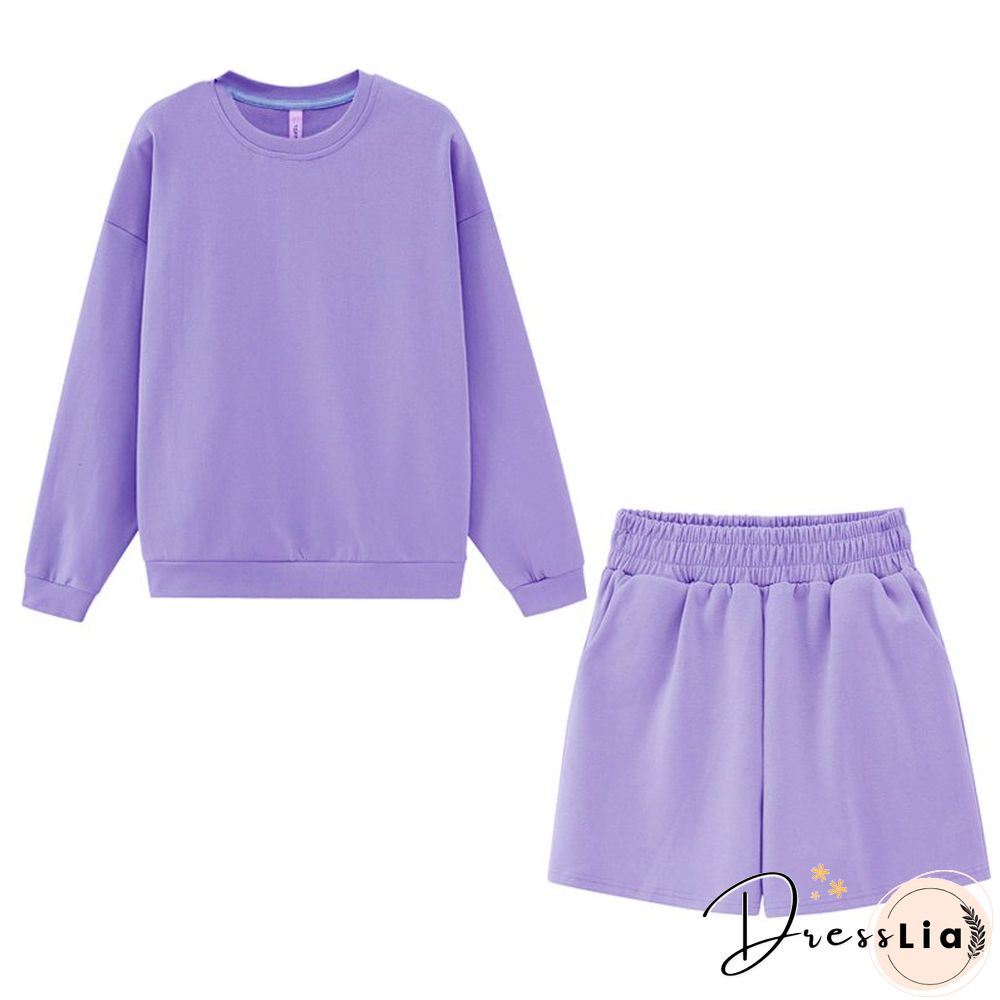 Toppies Autumn Shorts Set Women Tracksuits Oversize Sweatshirts High Waist Shorts Female Two Piece Set