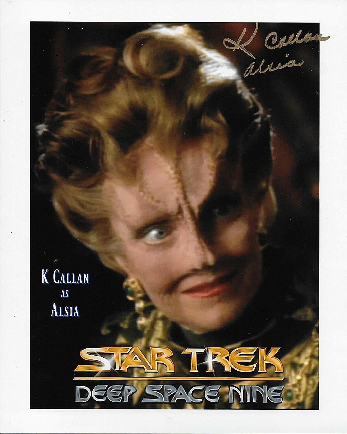 K Callan Star Trek DS9 Original Autographed 8x10 Photo Poster painting At Hollywoodshow