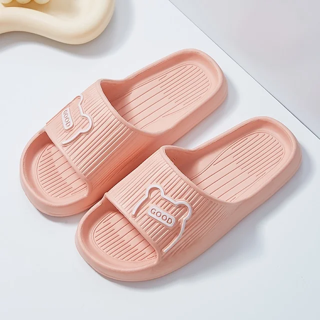 Women's Platform Cloud Slippers Solid Color Open Toe Non-slip Slides Shoes Indoor Bathroom Shoes socialshop