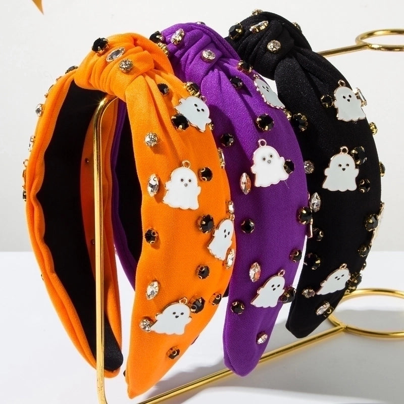 Halloween Funny Classic Style Women's Ghost Alloy Glass Hair Band