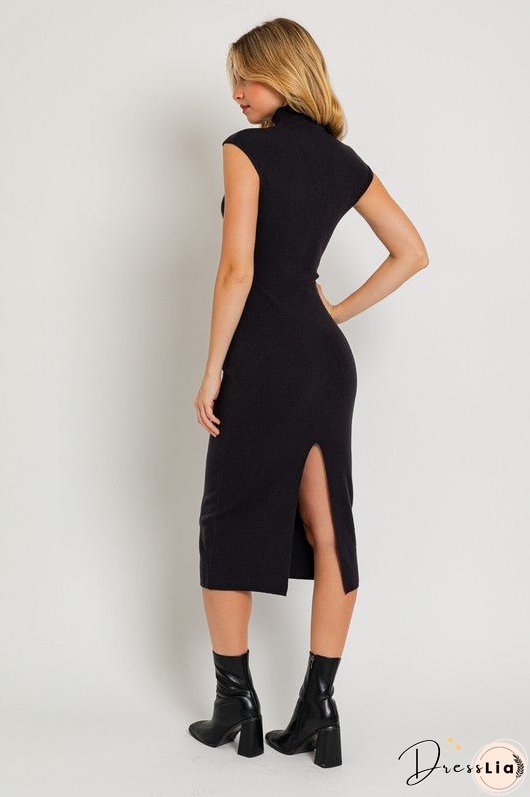 CHIC MOCK NECK SWEATHER MIDI