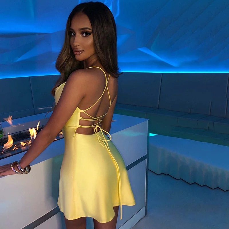 HOT Summer For 2022 Tank Strap Designer Clothes Backless Casual Evening Party Sexy WomenS Prom One Piece Basic Corset Mini Dress