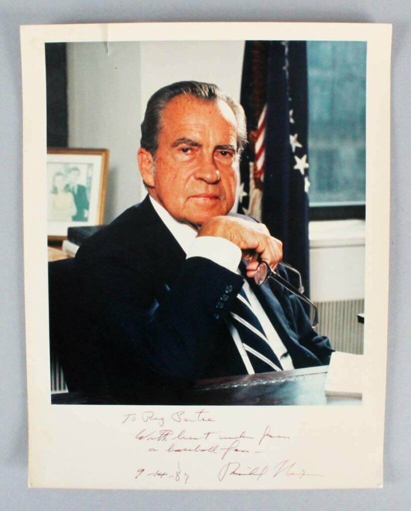 President Richard Nixon Signed Photo Poster painting 8x10 - COA JSA