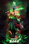 POP Scale Onigashima Roronoa Zoro with LED - ONE PIECE Resin Statue - MengXin Studio