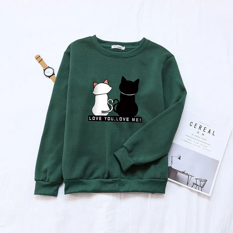 fashion print women hoodies sweatshirt female pullover autumn and winter clothes O-NECK loose padded hoodie 2019 drop shipping