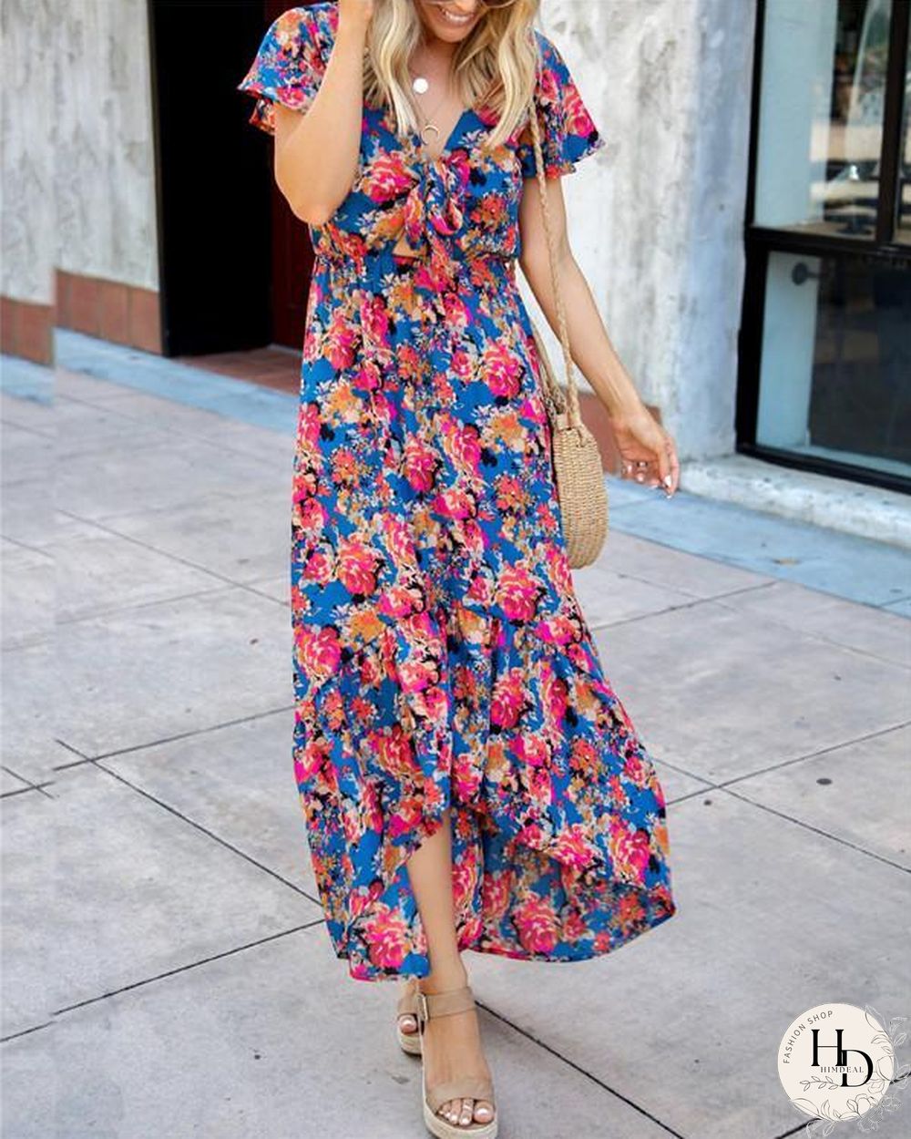 Bohemian Floral Elegant Women Fashion Maxi Dresses
