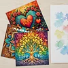 3PCS Tree Coloring Book Set Mindfulness Art Books for Adults 