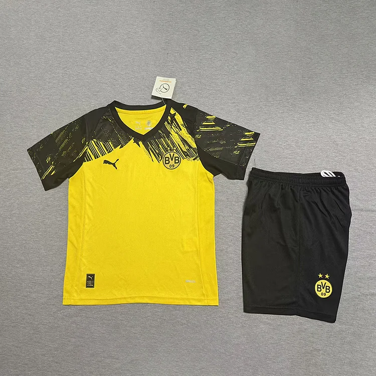25/26 Dortmund Home Football Jersey Kids Kit