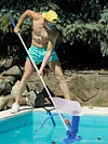 Portable Swimming Pool Pond Fountain Vacuum Cleaner 2 Leafbag with 5Section Pole