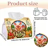 (24cm)Diamond Art Tissue Box Cover DIY PU Desktop Organizer Large(Farm)