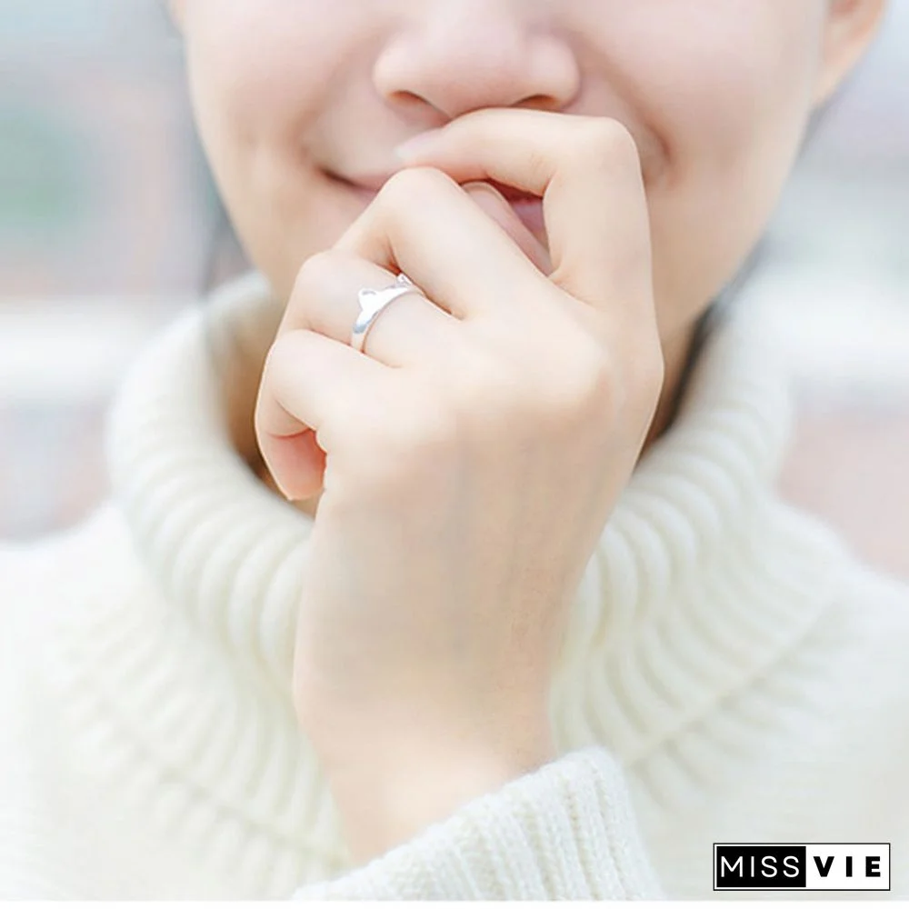 Cat Ear 925 Sterling Silver Ring