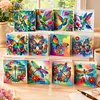 12Pcs Diamond Painting Butterfly Hummingbird Dragonfly Greeting Card Set with Envelope