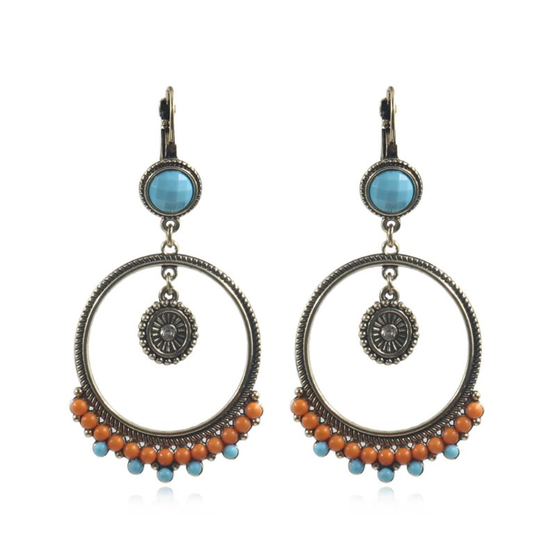 Retro ladies round beads casual all-match earrings