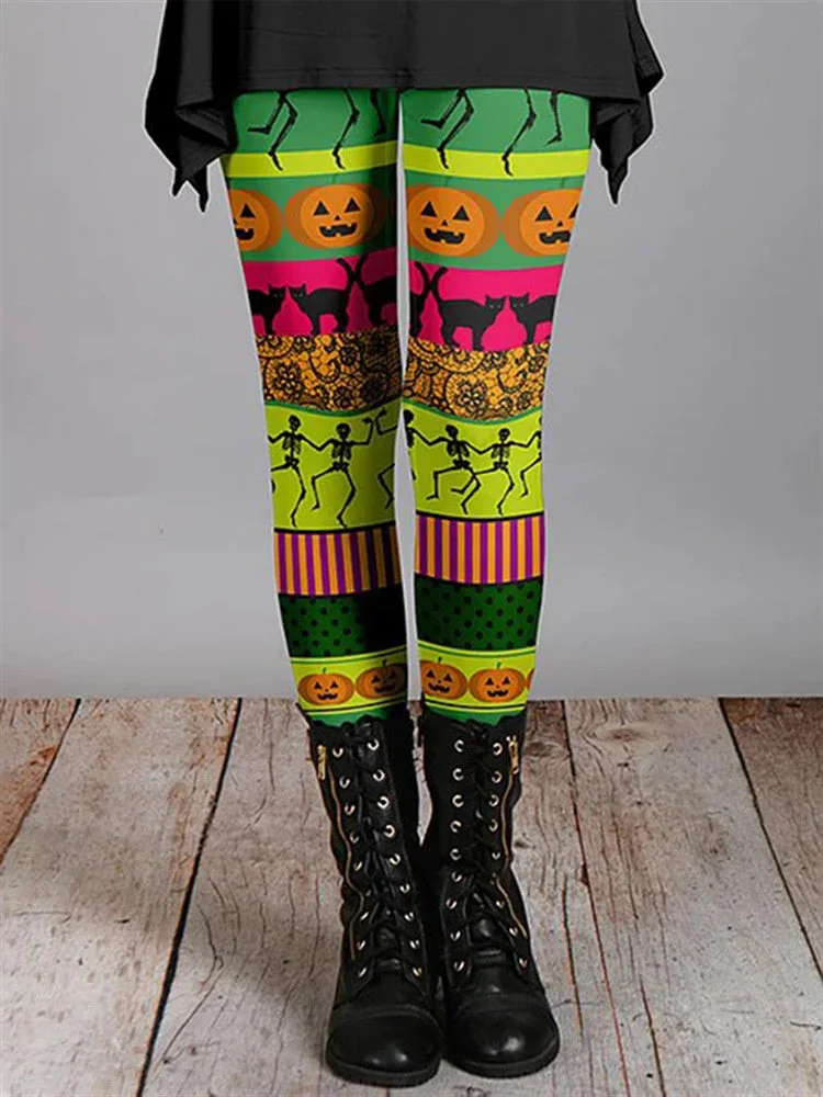 Women plus size clothing Women's Halloween Graphic Legging Pants Yoga Pants-Nordswear