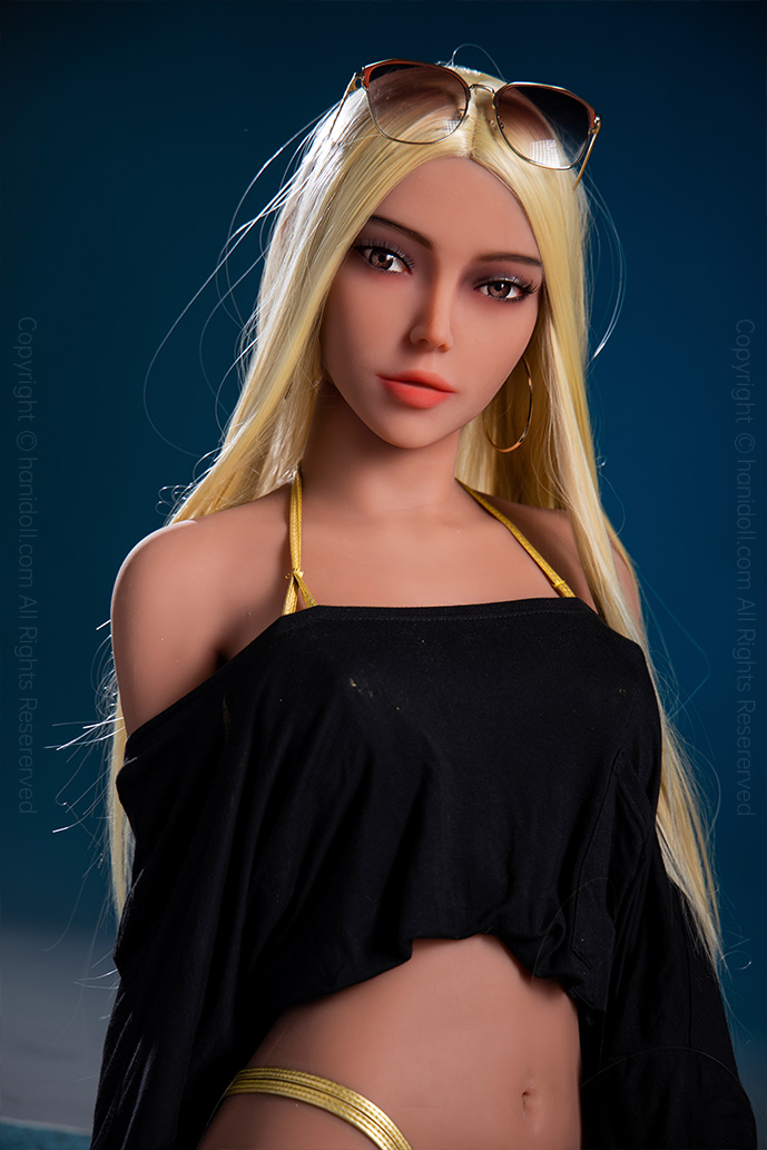 Youqdoll 166cm Realistic Wheat - Colored Skin TPE Doll with Std Chest in Blk Tube Top #345 Youqdoll HANIDOLL