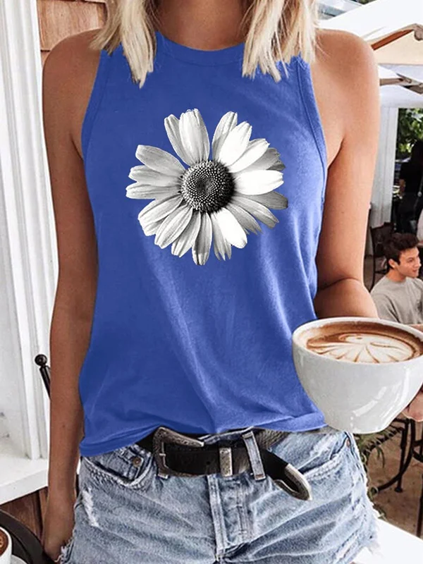 Grey Daisy Women’s Sleeveless Shirt