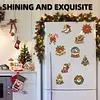 10PCS DIY Pearl Diamond Painting Christmas Fridge Magnets, Sparkling Rhinestone Refrigerator Magnet Craft Kit for Home Decor & Gifts