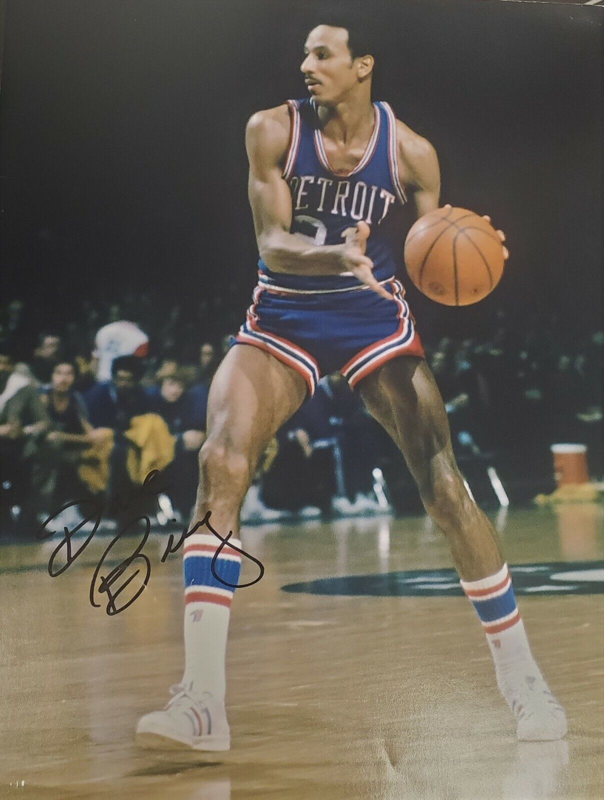 Signed 11X14 DAVE BING HOF Detroit Pistons Autographed Photo Poster painting w/COA