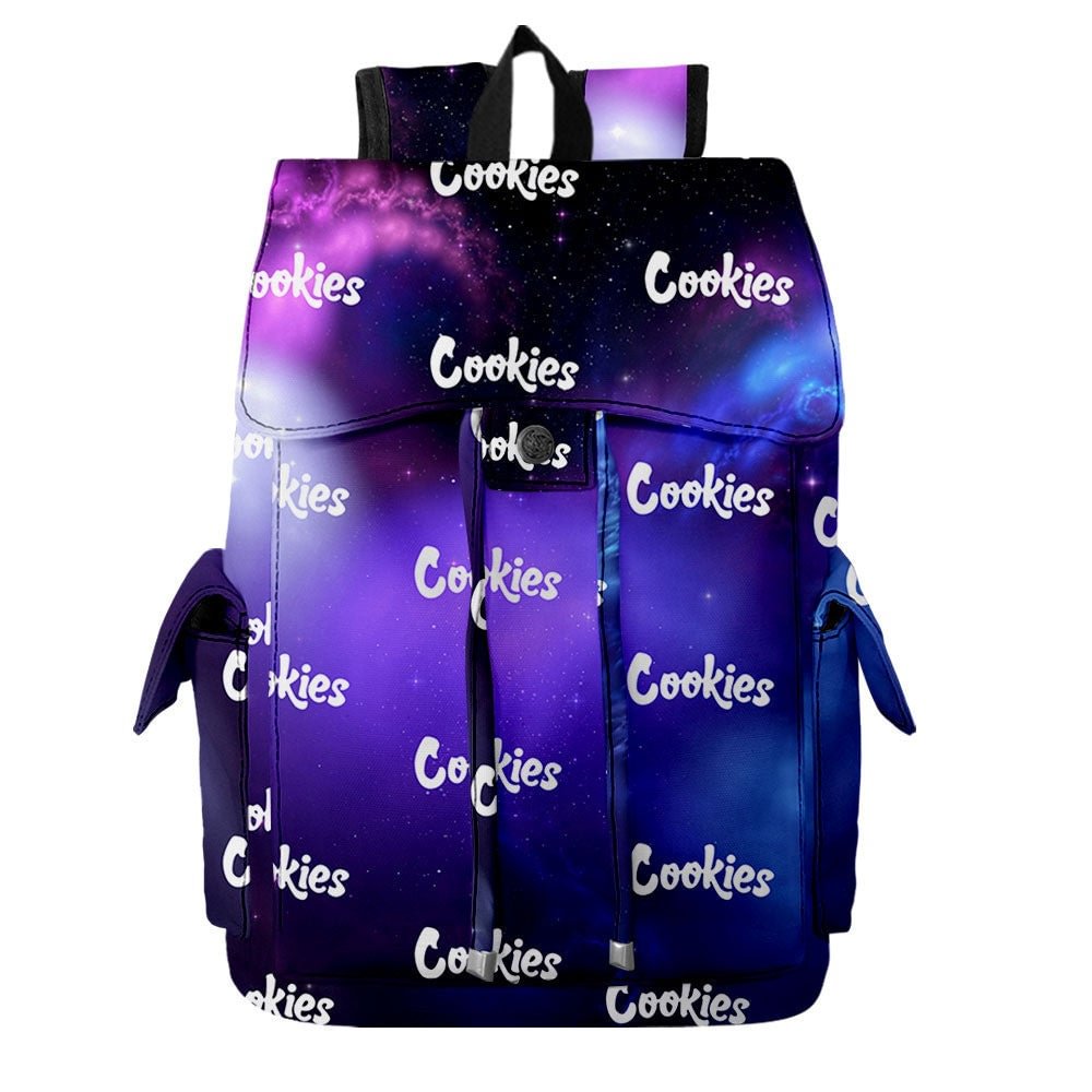Cookies Backpack for School Letters 3D Universe Floral School Bag