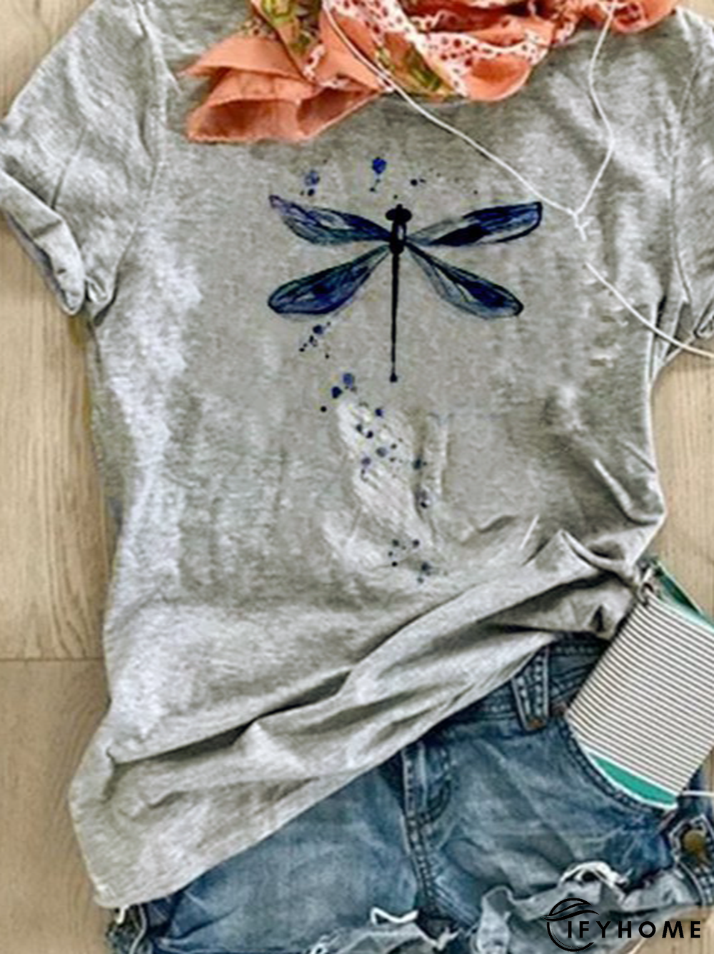 Fit Vintage Crew Neck Letter T-Shirts | IFYHOME