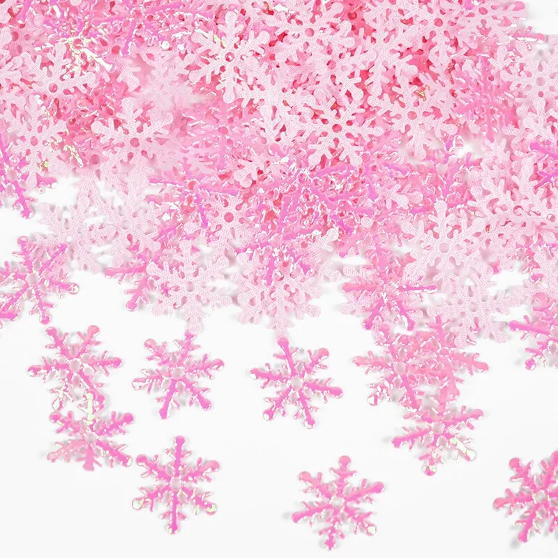 270Pcs Christmas Snowflakes Confetti Xmas Tree Ornaments Christmas Decorations for Home Winter Party Wedding Cake Decor Supplies