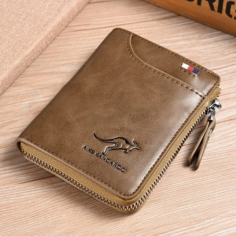 Fossy Multi-functional RFID Blocking Waterproof Durable PU Leather Wallet 