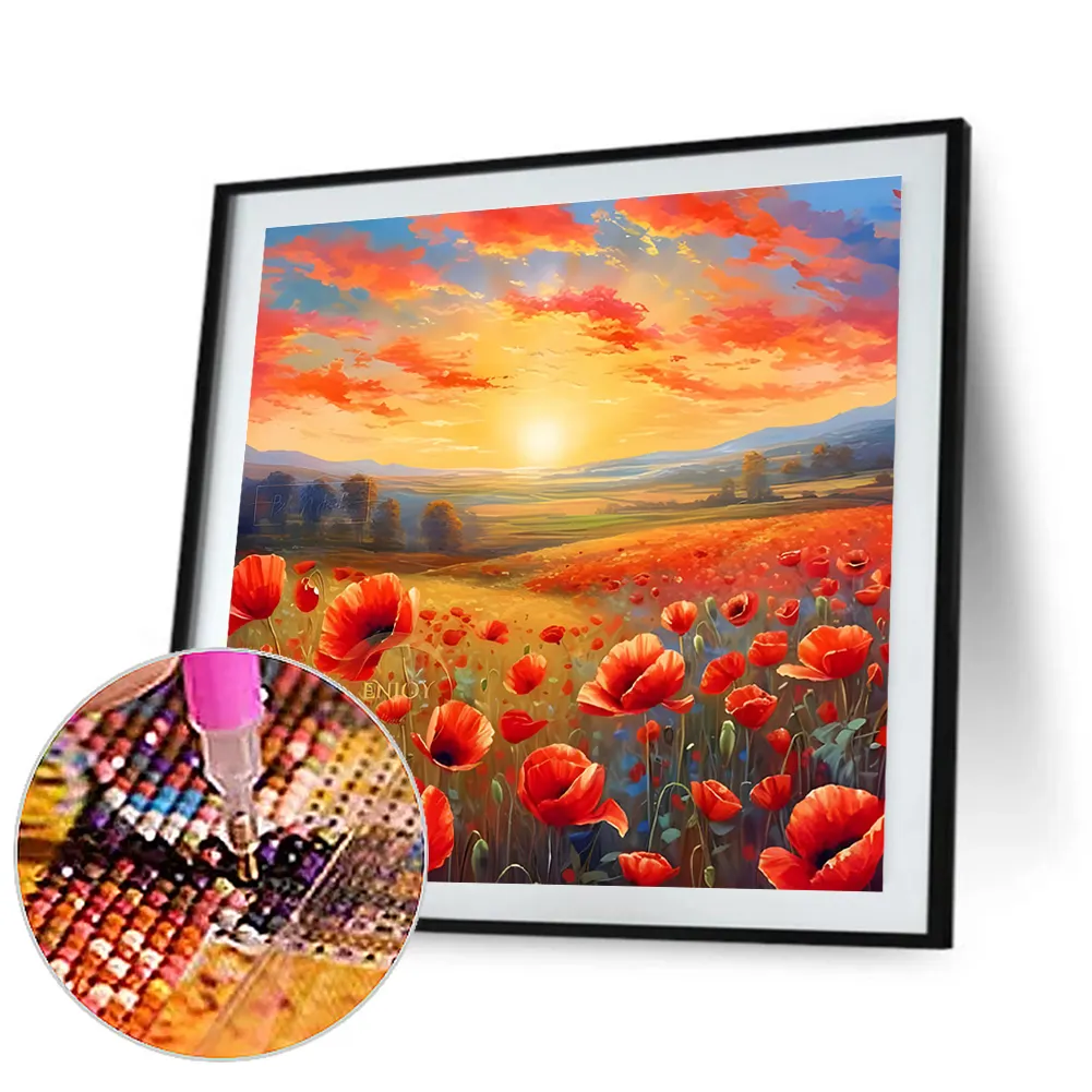 Diamond Painting - Full Round Drill - Poppy(Canvas|30*30cm)
