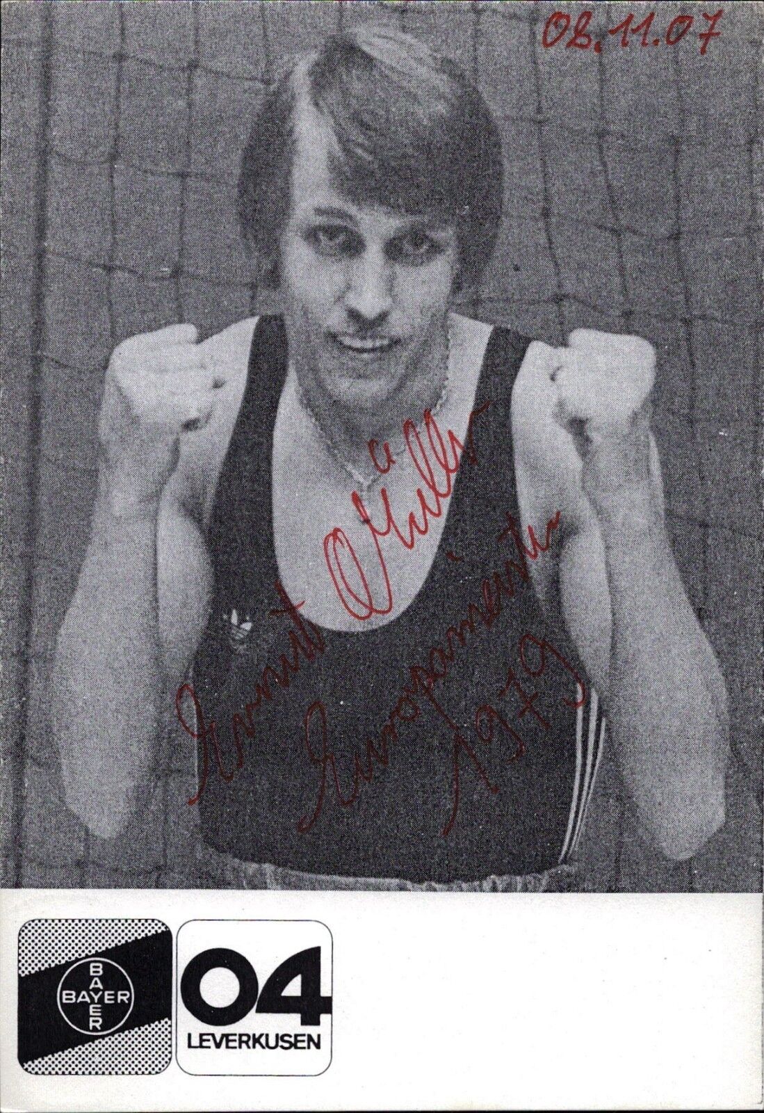 Ernst Müller Boxing Original Autograph Photo Poster painting Card (W-8686