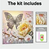 (Pre-Framed)Yellow Butterfly-Special Shape Diamond Painting Kit(25x25cm)