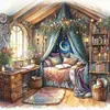 Bedroom-11CT Stamped Cross Stitch 50*50cm/19.69*19.69in
