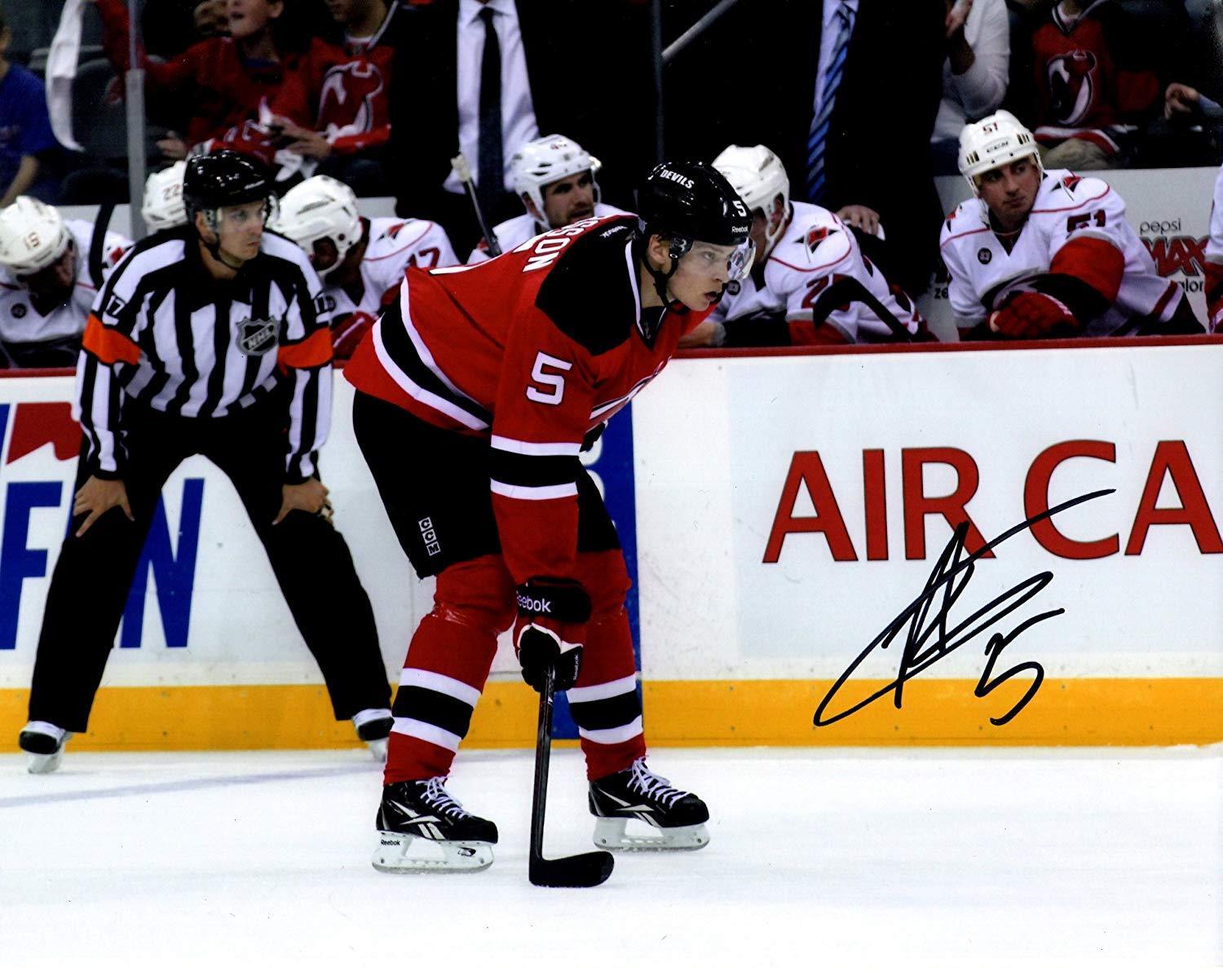 Adam Larsson autograph signed 8x10 Photo Poster painting NHL New Jersey Devils