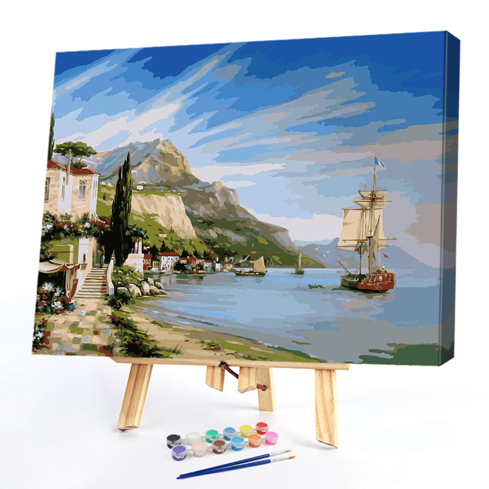 

40x50cm - Paint By Numbers House Ship, 501 Original