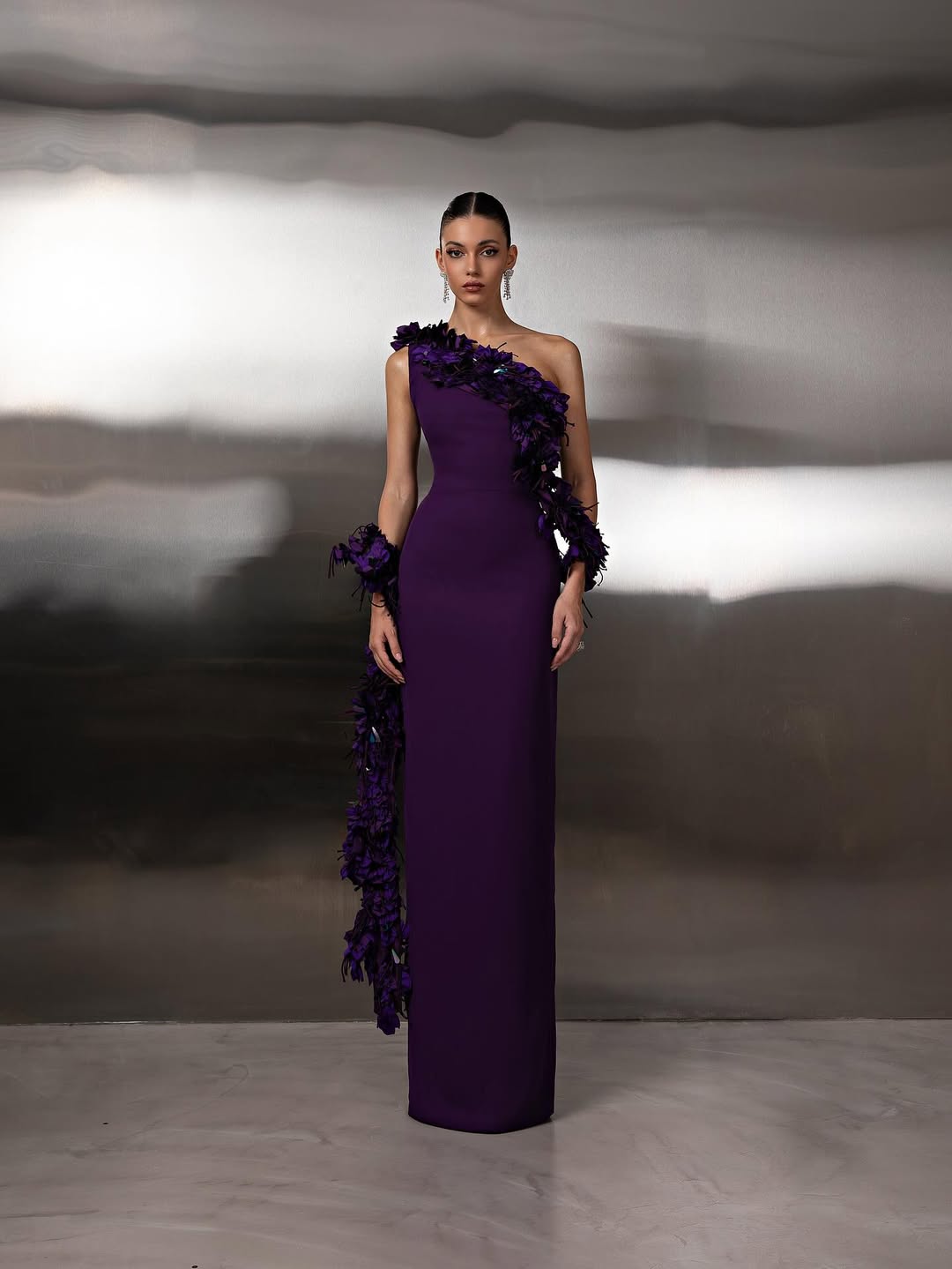 fitted lace wedding dress Purple Sleeveless Cocktail Dress
