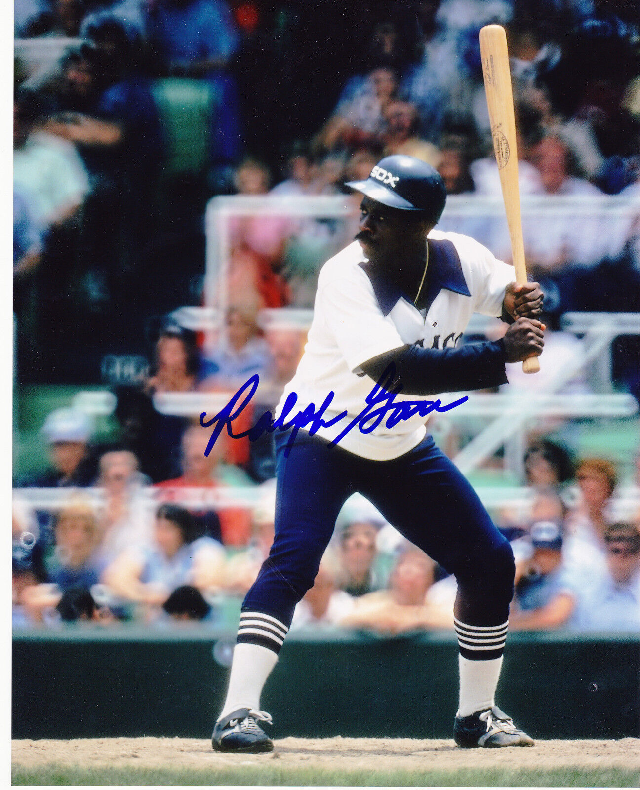 RALPH GARR CHICAGO WHITE SOX ACTION SIGNED 8x10