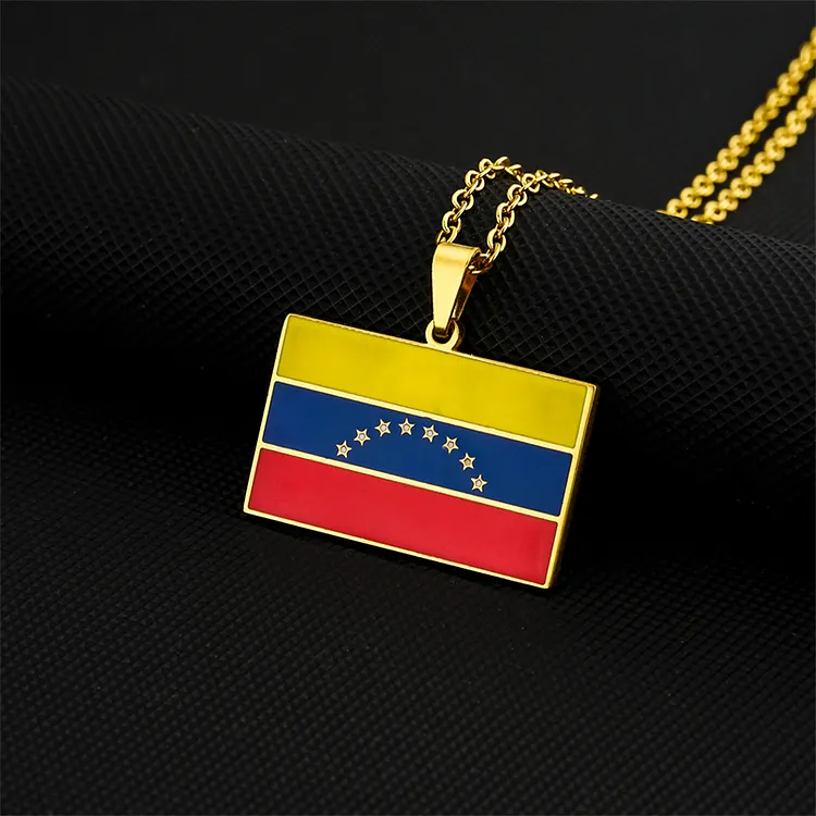 Venezuela Flag Inspired Pendant Necklace