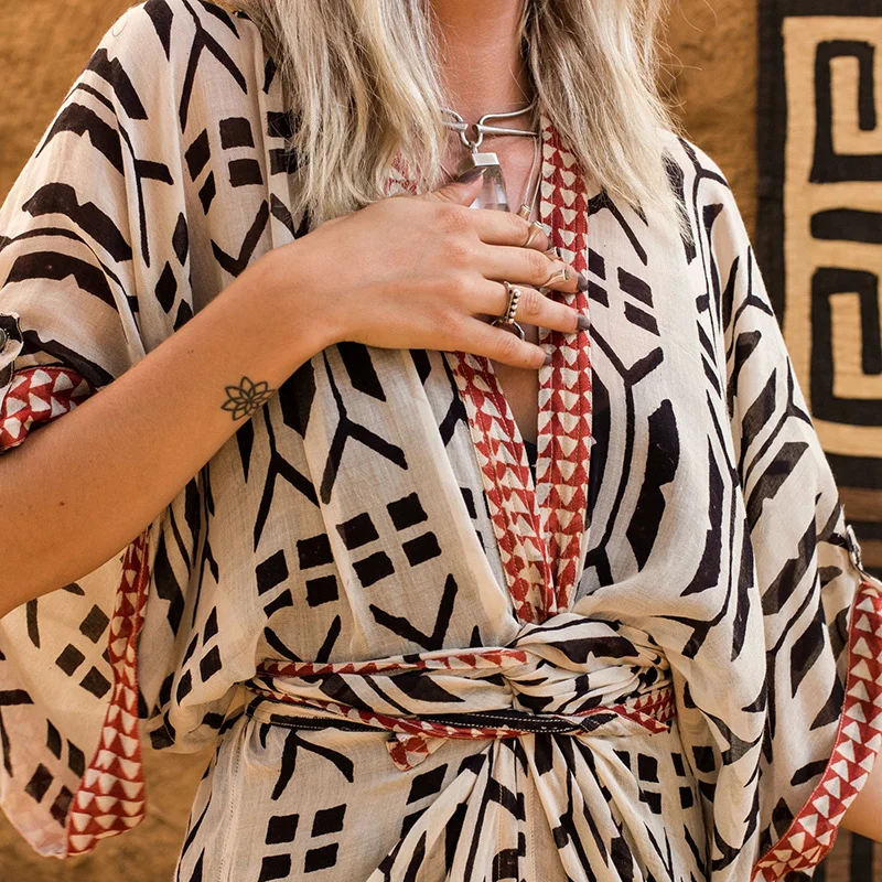 Brownm Brownm New Cardigan Loose Long Sunscreen Beach Vacation Coat Bikini Swimsuit Smock Over The Female Sand