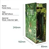3D Wooden Puzzle Bookend Dollhouse Forest Deer Book Nook with Light Bookshelf Insert Decor 