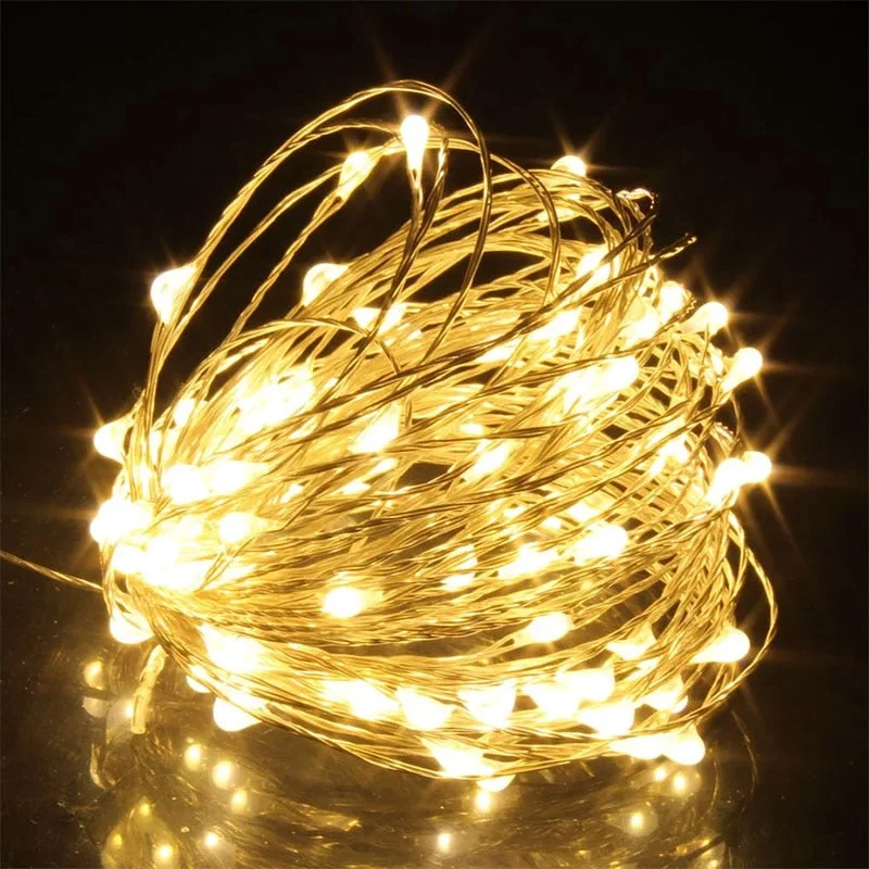 1-5M LED String Light Garland Ornament Christmas Decorations for Home Xams New Year Holiday Fairy Light Stripe Battery Operated