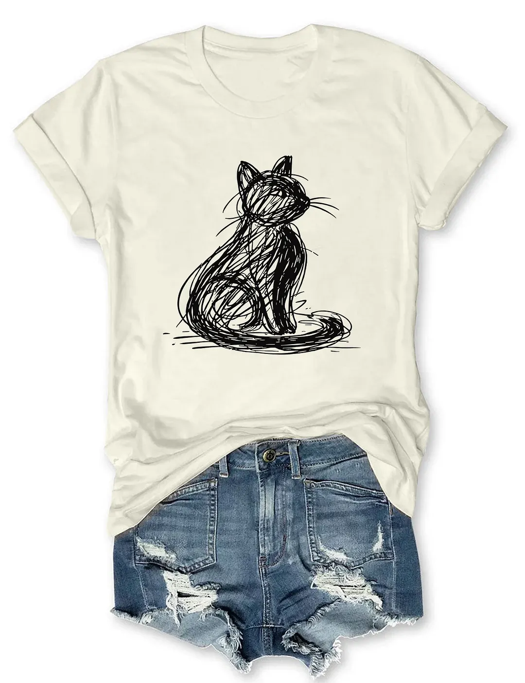 Abstract Cat T-shirt