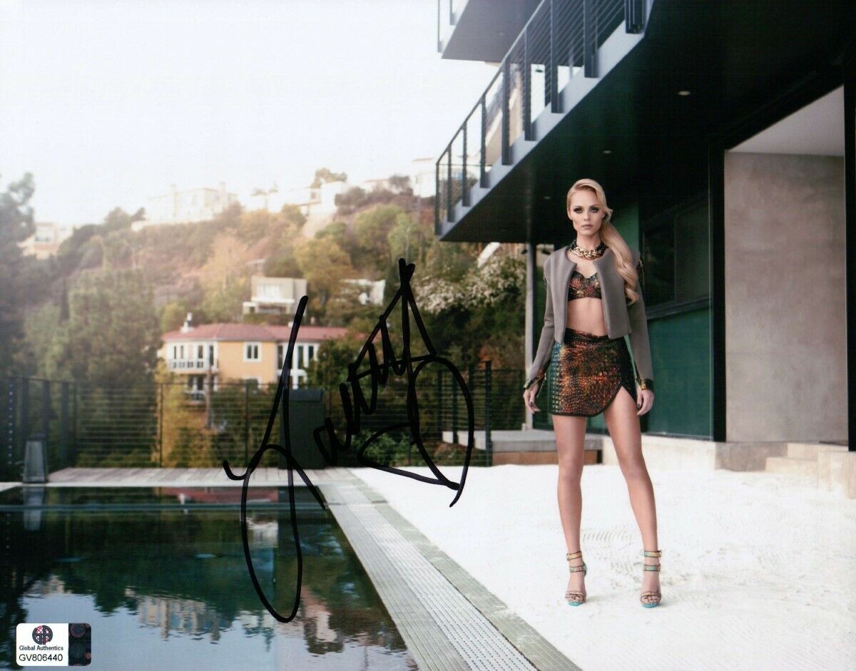 Laura Vandervoort Signed Autographed 8X10 Photo Poster painting Sexy Two-Piece by Pool GV806440