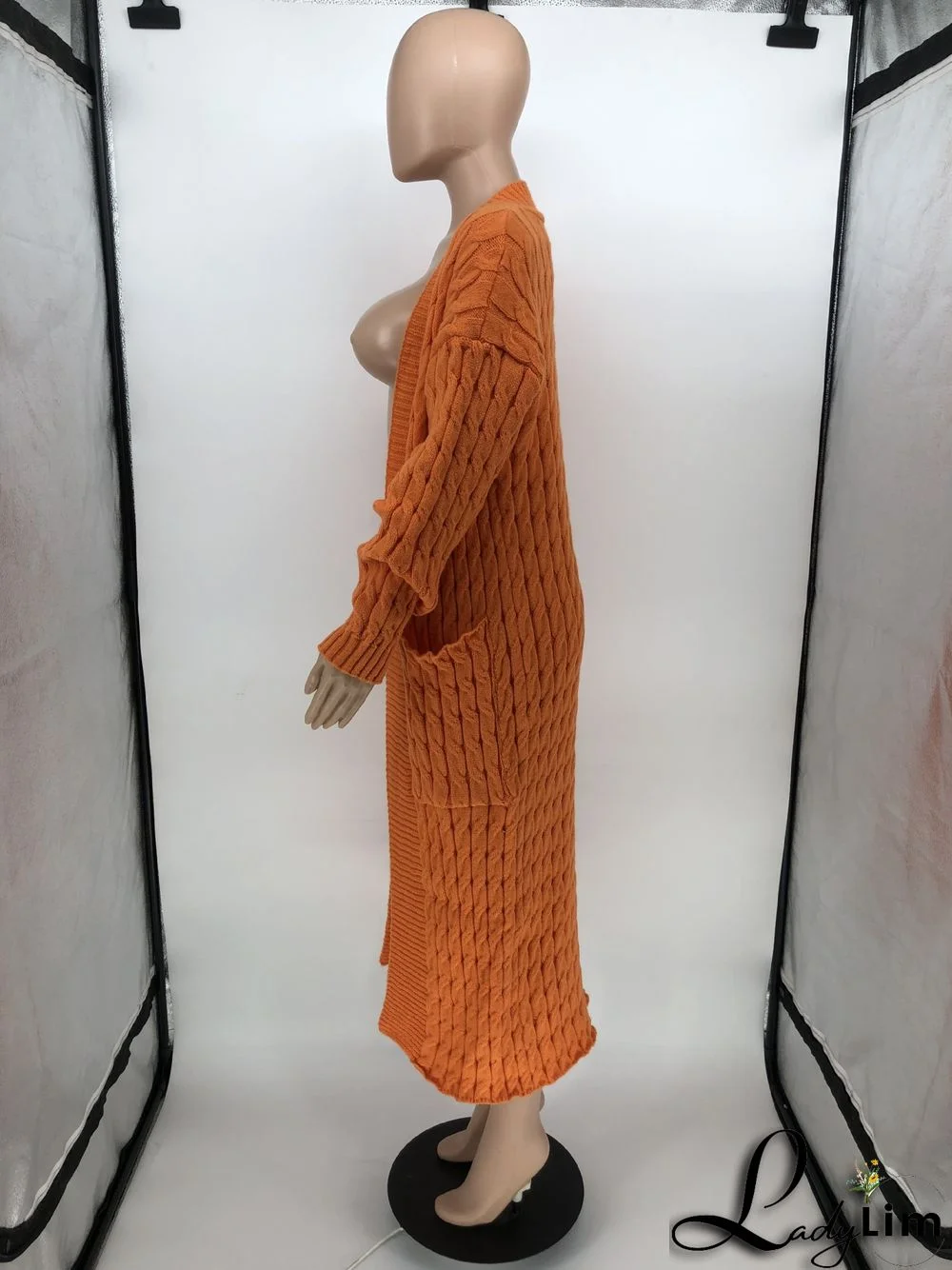 Women Winter Long Sleeve Plush Long Sweater Jacket