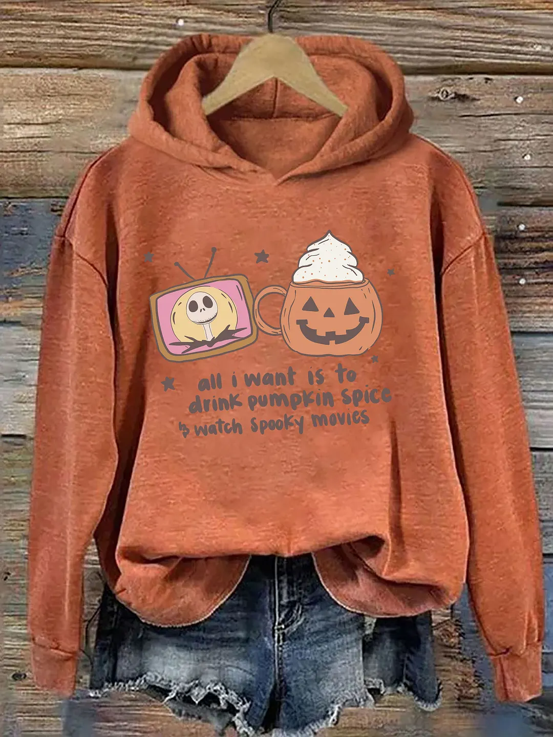 Pumpkin Spice & Spooky Movies Hoodie