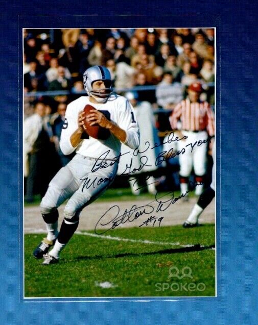 Cotton Davidson Autographed Color Photo Poster painting Oakland Raiders NFL 5x7 (Original)