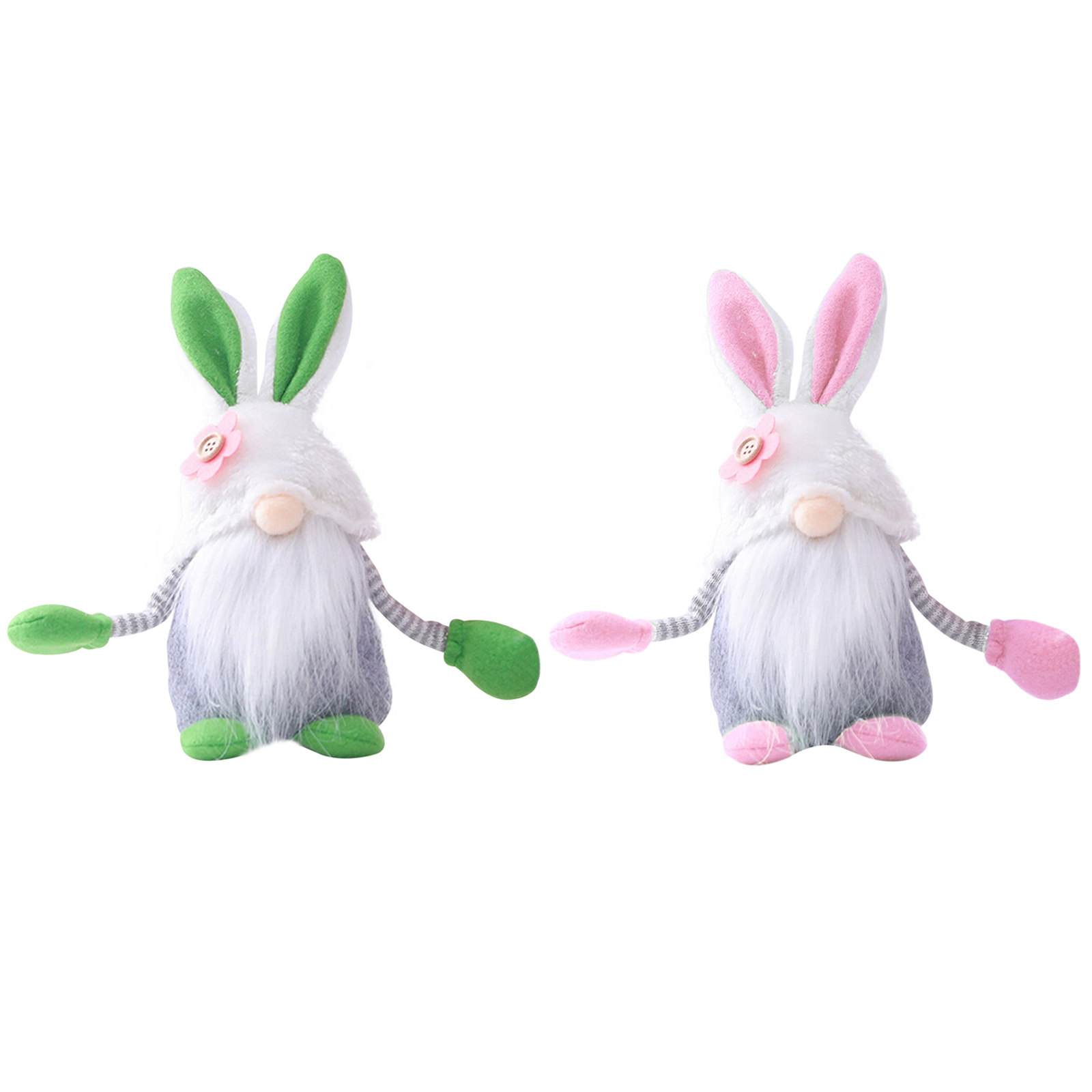 

Easter Bunny Gnomes, Handmade Plush Rabbit Doll, Faceless Dwarf Ornaments, Green, 501 Original